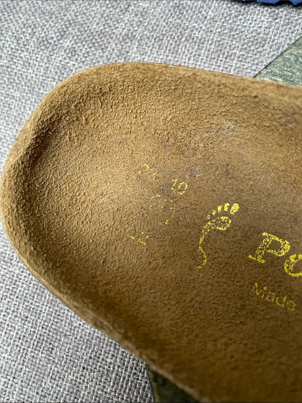 Birkenstock Kids Papillio 210 Sz 33 10 L2 Blue Cork Suede Sandals See Notes